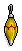 Tall Yellow Striped Bauble